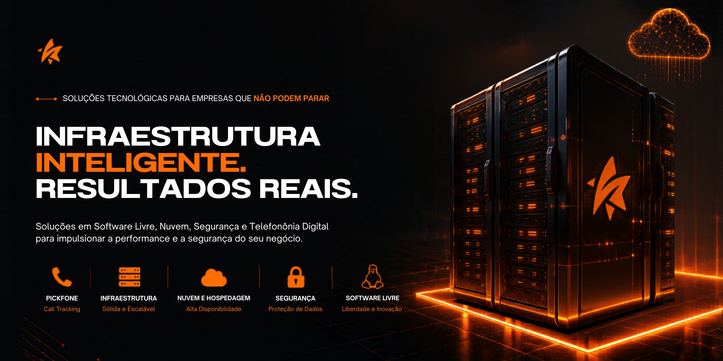 Banner MageUI: Infraestrutura Inteligente, Resultados Reais. Soluções em Software Livre, Nuvem, Segurança e Telefonia Digital.